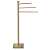 Springos gold metal towel rack with 3 rotating arms, empty