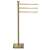 Springos gold metal towel rack with 3 rotating arms, empty