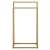 Springos gold metal towel rack with two bars, front view