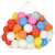100 colorful plastic balls in a mesh bag