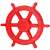 Springos® red plastic ship steering wheel for playground, 53 cm diameter, with mounting hardware