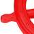 Close-up of Springos® red plastic ship steering wheel for playground, showing the detail of the handle