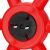 Close-up of Springos Red Plastic Playground Steering Wheel Mounting Mechanism