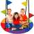 Springos Rainbow Nest Swing with children playing