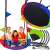 Springos Rainbow Nest Swing collage with children playing and parts