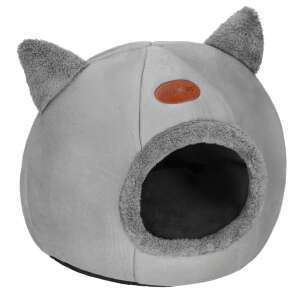 Springos Katzenbett, grau, gemütliche Höhle für Katzen, weich und bequem - Springos