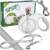 Springos retractable dog leash, white, 5m, for dogs up to 50kg, packaging