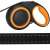Black and orange retractable dog leash, Springos brand