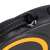 Close up of the strap attachment on a black and orange retractable dog leash, Springos brand