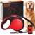 Springos retractable dog leash, red, 5 meter, for dogs up to 50 kg, with poop bag dispenser