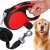 Springos retractable dog leash, red, 5 meter, for dogs up to 50 kg, with dog
