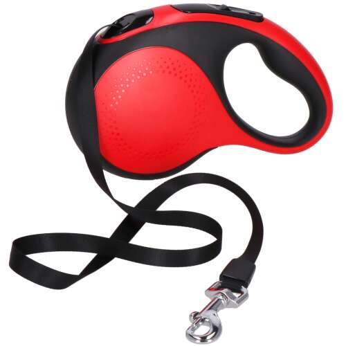 Springos retractable dog leash, red, 5 meter, for dogs up to 50 kg