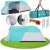 Springos Camping Tent 345 x 185 x 125 cm 107334233