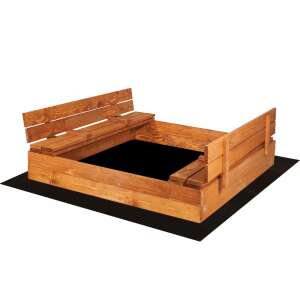 Springos Sb120i wooden sandbox with benches, 120x120 cm, impregnated - Sandbox
