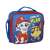Paw Patrol Pups at Play insulated lunch bag, blue with red trim, featuring Marshall and Chase