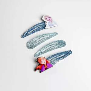 Set de 4 agrafe de păr Disney Frozen cu Elsa și Anna, design cu sclipici - Agrafe de păr, benzi de păr