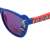 Sonic a sündisznó gyerek napszemüveg, kék, piros szár, 100% UV védelem, közeli kép