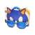Sonic the Hedgehog gyerek napszemüveg, kék, 100% UV védelem