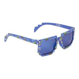 Sonic the Hedgehog Sonnenbrille, blauer Rahmen mit Pixel-Design, Seitenansicht - Cerdá