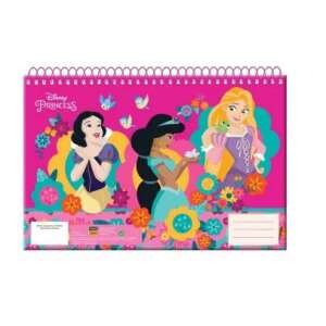 Disney Hercegnők A4-es Spirál Vázlatfüzet - 30 Lap