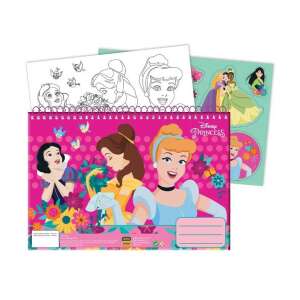 Disney Hercegnők A/4 spirál vázlatfüzet matricával, rajta Hófehérke, Belle és Hamupipőke - Homyl