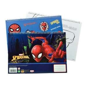 Spiderman A4 spiral sketchbook with stickers, 40 pages, blue - Homyl