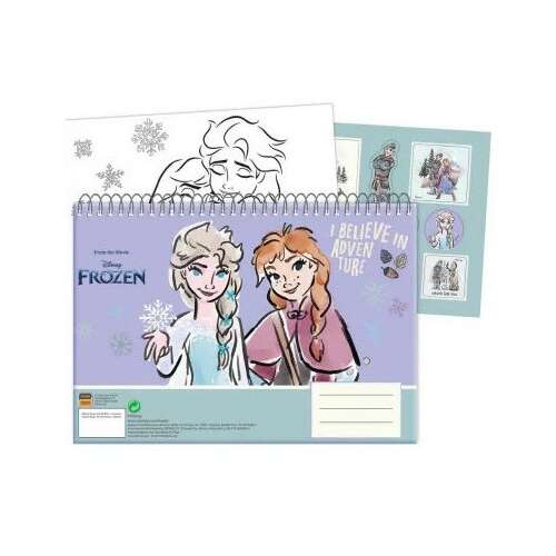 Disney Jégvarázs A/4 spirál vázlatfüzet 40 lapos matricával