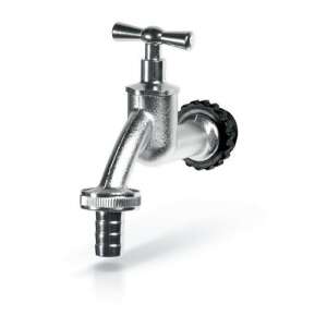 Prosperplast fém csap esővíz hordóhoz, ezüst színben - Kerti kút és csap