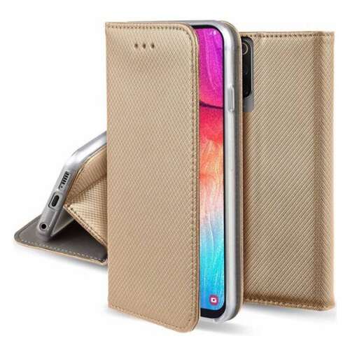HUAWEI Honor 200 Lite arany rombuszmintás flip tok - Telefon