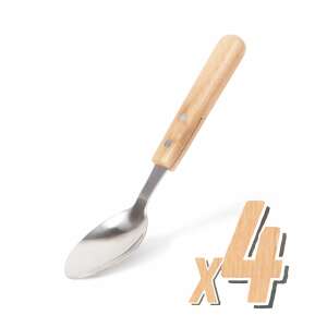 Grilovacia lyžica s drevenou rukoväťou, sada 4 kusov - Príbory