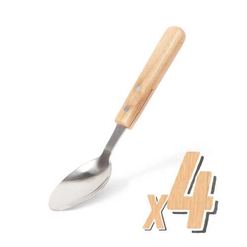 Grill kanál fa nyéllel, 4 db-os szett