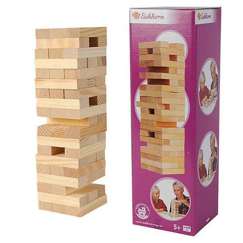 Eichhorn Drewniana Gra budowlana, Gra w Jenga dla dzieci