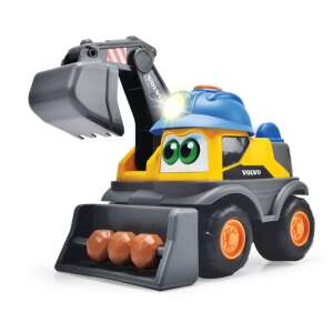 ABC Danny Digger Excavator Toy, Volvo Construction Toy for Kids, Yellow, Blue, Grey, Lights and Sounds - Work machine for children