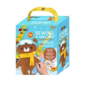 Avenir Sewing My Animal Friend DIY kit, plush bear with snowboard, sewing kit for kids - Creative Toy