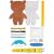 Avenir Snowboarding Bear Plush Sewing Kit - Unassembled Parts