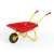 Rolly Toys red plastic toy wheelbarrow with yellow metal frame and black wheel