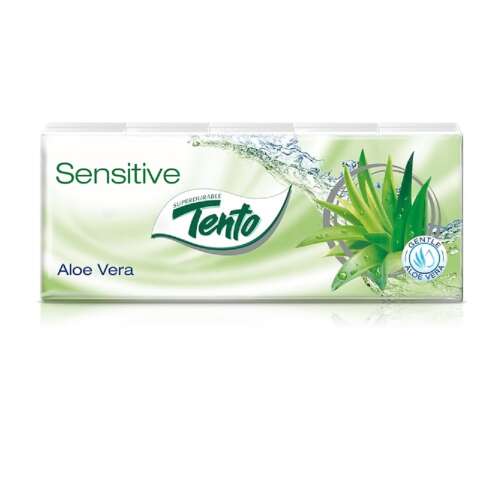 Paper handkerchief 3 ply 10 x 10 pcs/pack tento aloe vera 104190082