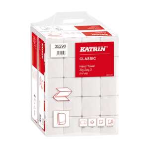 Katrin Classic Handtuch, 2-lagig, Zickzack (V-Faltung), 200 Blatt pro Packung, 20 Packungen pro Karton - Papiertücher