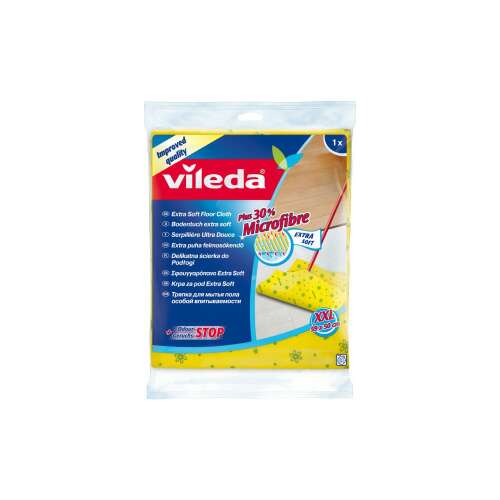 Vileda Extra Soft Кърпа за под с 30% Микрофибър, XXL, жълта, 1 опаковка