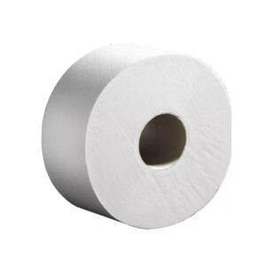 Large roll of 2-ply white toilet paper, 19cm diameter, commercial grade - Bathroom and Toilet Paper
