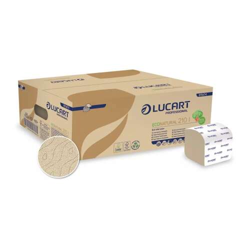 2-ply Folded Toilet Paper 210 sheets/pack 40 packs/carton econatural 210 i lucart_811a74 Havana Brown