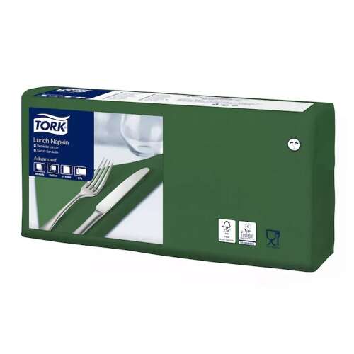 Tork Lunch Napkins, 2-ply, dark green, 200 napkins per pack