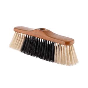 Bonus Classtrix broom head with wooden handle and black and white bristles - Bonus