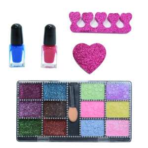 Kids Makeup Set with 2 Nail Polishes and 2 Palettes - Vanity Table, Makeup Set, Fragrance