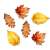 6 pack of printed autumn leaves decorative cardstock, 4-5cm, perfect for crafting and scrapbooking