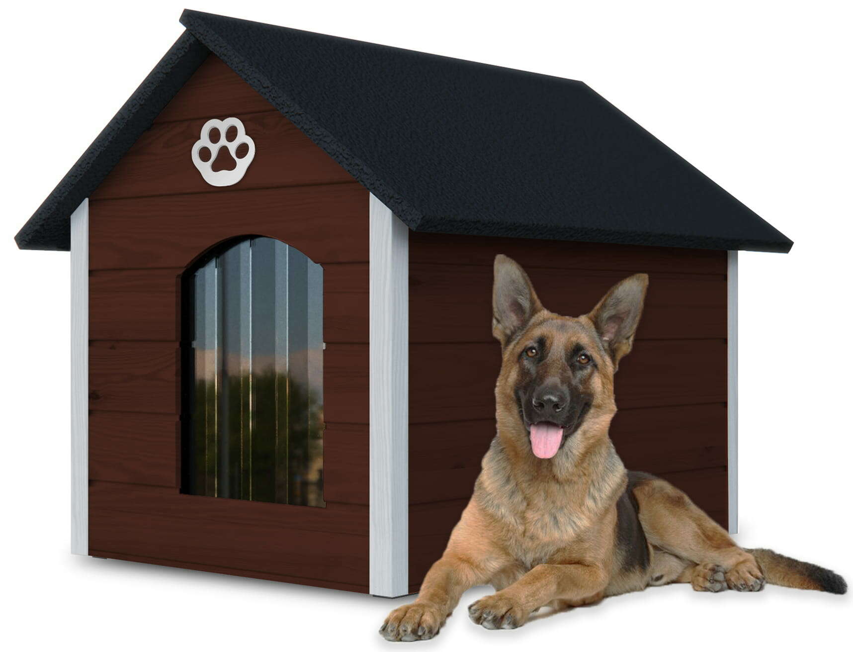 Chladiaca izolovaná búda pre psov XL so stanovou strechou - Viac farieb