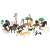Ikonka Zoo Animal Figures Set, plastic animal figures with trees
