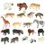 Ikonka Zoo Animal Figures Set, collection of plastic wild animals