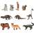 Ikonka Zoo Animal Figures: Meerkat, Squirrel, Bear, Fox and more