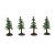 Miniature Toy Pine Trees for Ikonka Animal Figures Set